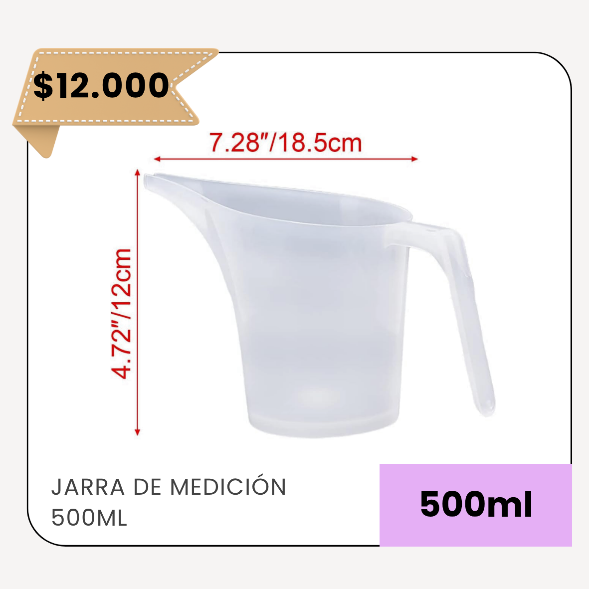 Jarras de medición, jarra graduada de 1 litro, jarra medidora de 500ml, insumos para hacer velas artesanales, herramientas para resina epóxica, jarra plástica resistente al calor, dosificador para manualidades, envases para medir cera líquida, jarra con asa para verter, utensilios para medir líquidos.