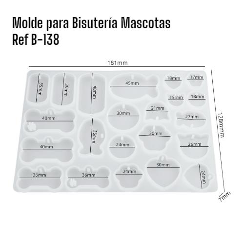 B-138 MOLDE DE BISUTERÍA MASCOTAS