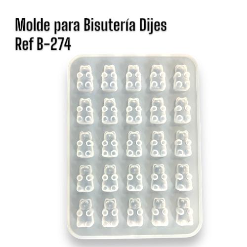 B-274 MOLDE PARA BISUTERÍA DIJES OSITOS - Imagen 3