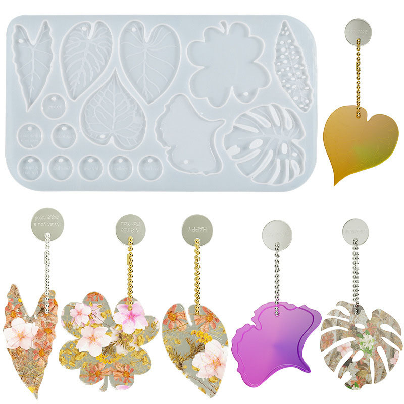 REF B-126 MOLDE DE BISUTERIA ARETES HOJAS FLORES - Imagen 3