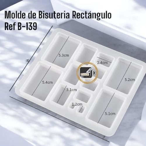 B-139 MOLDE BISUTERÍA RECTÁNGULOS