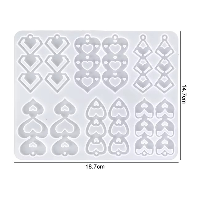 B-140 MOLDE BISUTERÍA ARETES - Imagen 3