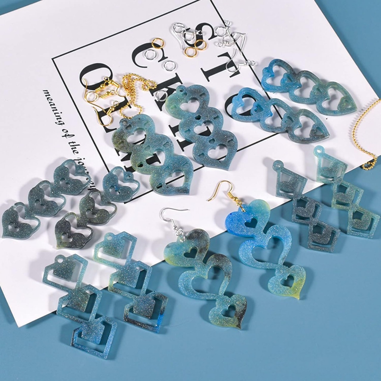 B-140 MOLDE BISUTERÍA ARETES - Imagen 2