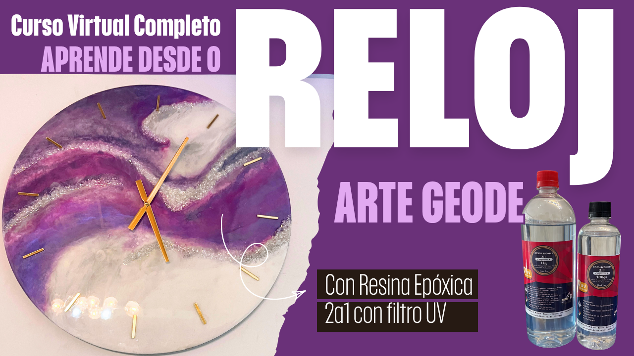 Curso Virtual Reloj con Resina Epoxica aprende desde 0