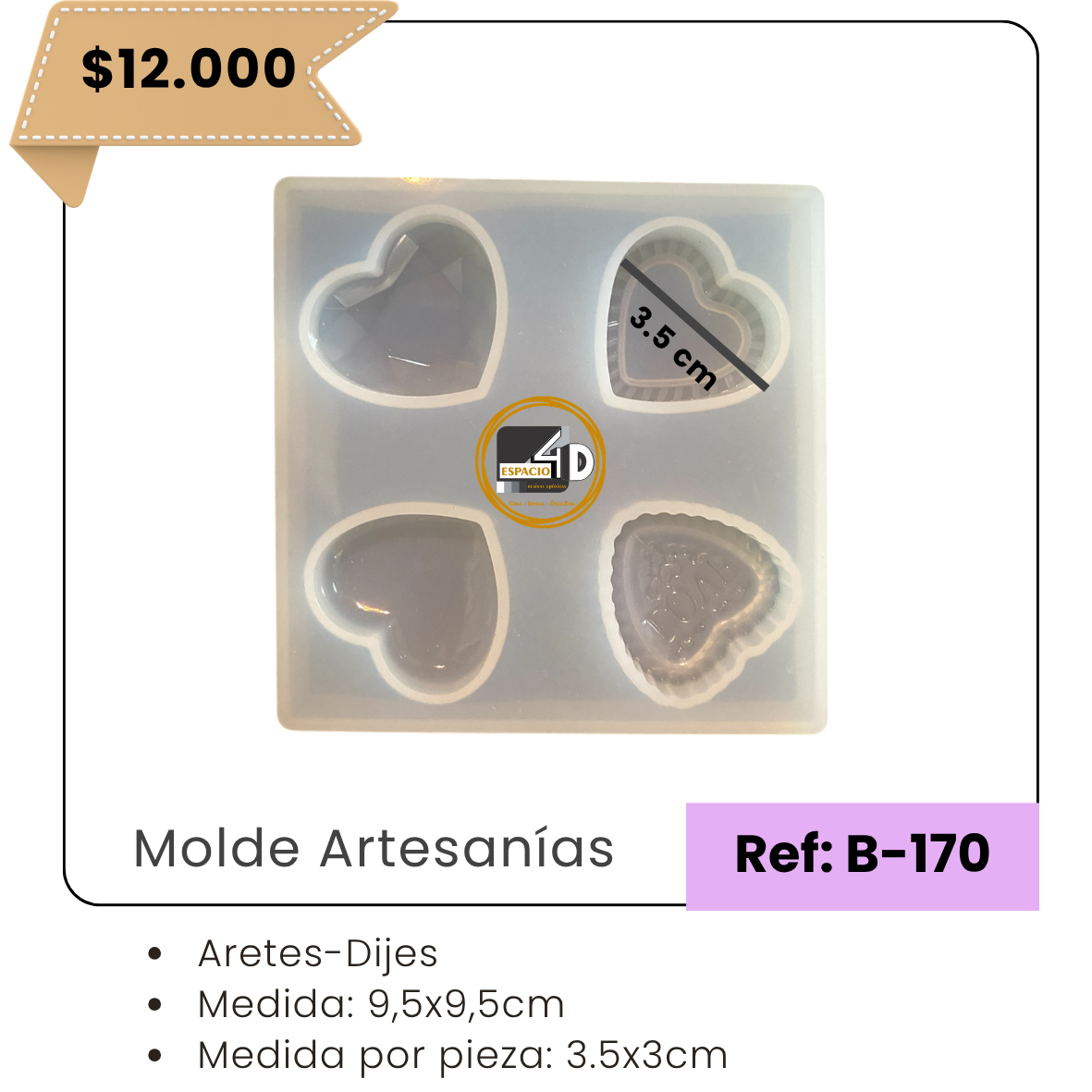 MOLDE DE SILICONA PARA RESINA EPOXICA